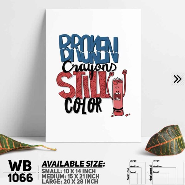 DDecorator Motivational Quote Wall Decoration And Home Decoration PVC Wall Board And Wall Canvas - WB1066