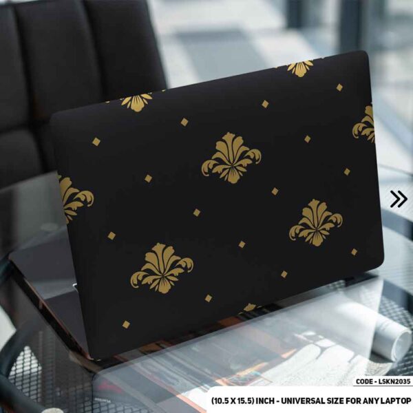 Seamless Geomatric Black Shape Matte Finished Removable Waterproof Laptop Sticker & Laptop Skin (Including FREE Accessories) - LSKN2035 - DDecorator