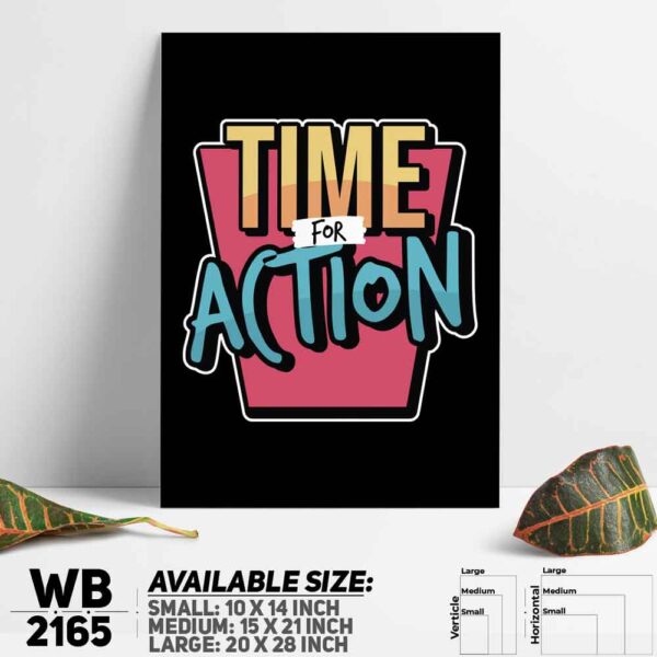 DDecorator Time For Action - Motivational Wall Decoration And Home Decoration PVC Wall Board And Wall Canvas - WB2165