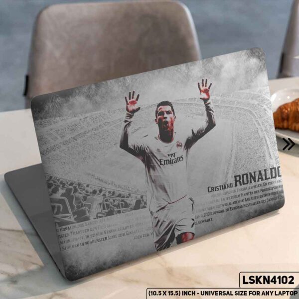 Cristiano Ronaldo - CR7 Football Matte Finished Removable Waterproof Laptop Sticker & Laptop Skin (Including FREE Accessories) - LSKN4102 - DDecorator
