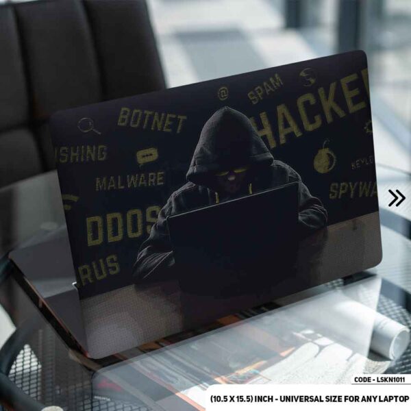 Hacker Logo Matte Finished Removable Waterproof Laptop Sticker & Laptop Skin (Including FREE Accessories) - LSKN1011 - DDecorator