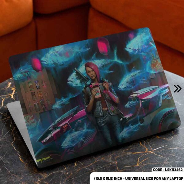 Digital Character Illustration Matte Finished Removable Waterproof Laptop Sticker & Laptop Skin (Including FREE Accessories) - LSKN3462 - DDecorator