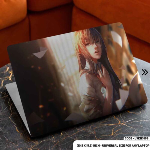 Digital Fantacy Anime Cartoon Art Illustration Matte Finished Removable Waterproof Laptop Sticker & Laptop Skin (Including FREE Accessories) - LSKN3199 - DDecorator