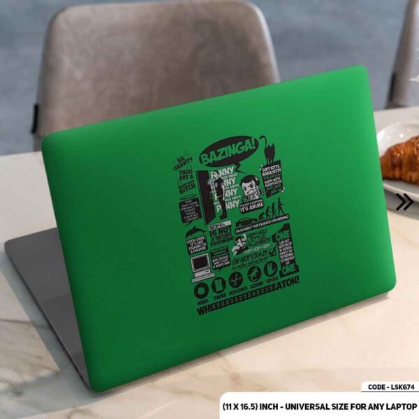 The Big Bang Theory Matte Finished Removable Waterproof Laptop Sticker & Laptop Skin (Including FREE Accessories) - LSKN674 - DDecorator