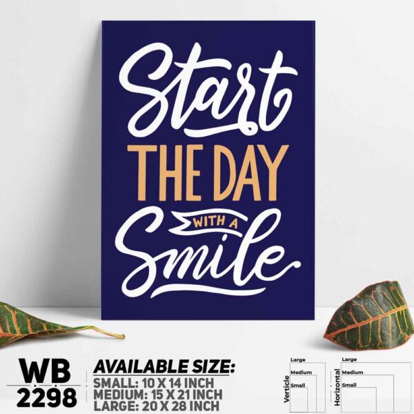 DDecorator Always Smile - Motivational Wall Decoration And Home Decoration PVC Wall Board And Wall Canvas - WB2298
