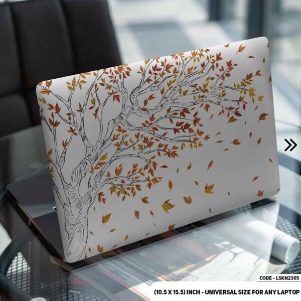 Flower Pattern Floral Design Matte Finished Removable Waterproof Laptop Sticker & Laptop Skin (Including FREE Accessories) - LSKN2305 - DDecorator
