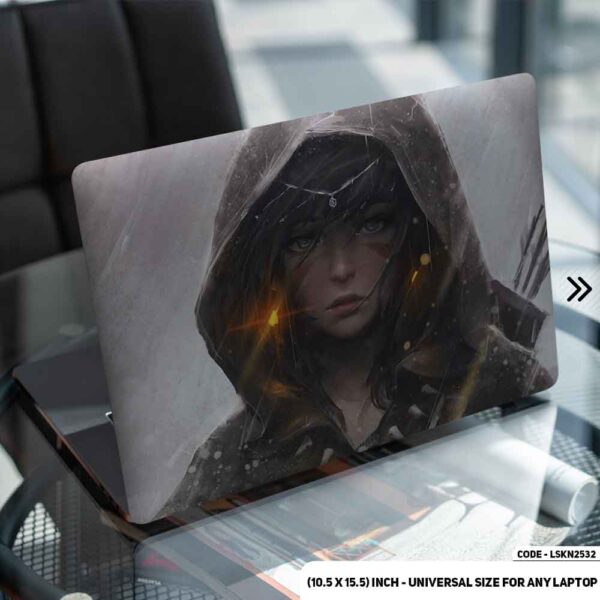 Fantasy Anime Girl Illustration Matte Finished Removable Waterproof Laptop Sticker & Laptop Skin (Including FREE Accessories) - LSKN2532 - DDecorator