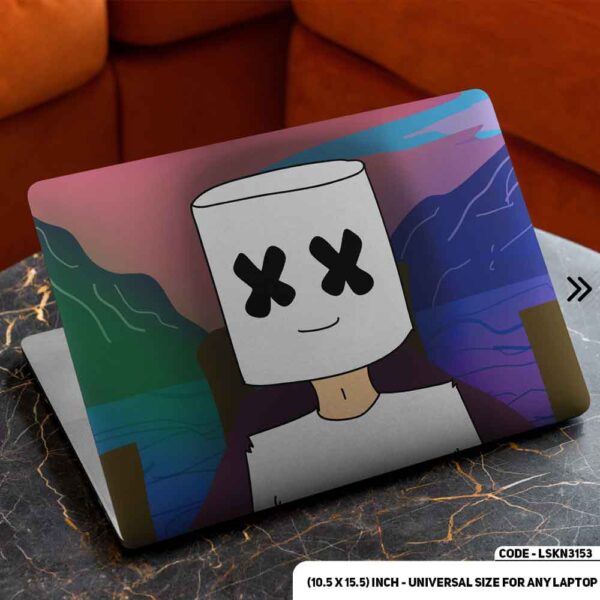 Marshmallow Cartoon Art Matte Finished Removable Waterproof Laptop Sticker & Laptop Skin (Including FREE Accessories) - LSKN3153 - DDecorator