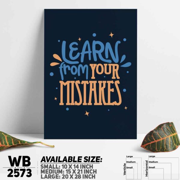 DDecorator Learn From Your Mistakes - Motivational Wall Decoration And Home Decoration PVC Wall Board And Wall Canvas - WB2573
