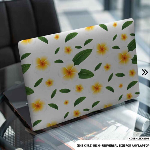Flower Pattern Floral Design Matte Finished Removable Waterproof Laptop Sticker & Laptop Skin (Including FREE Accessories) - LSKN2393 - DDecorator