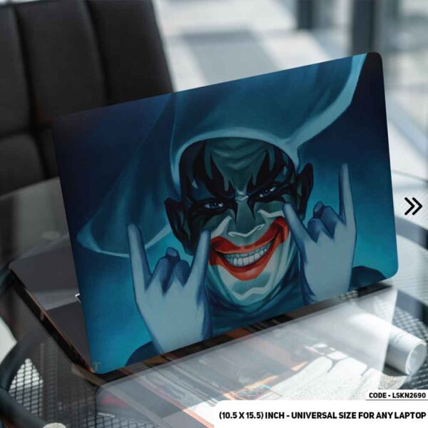 Joker wtih Cheaf Hat Matte Finished Removable Waterproof Laptop Sticker & Laptop Skin (Including FREE Accessories) - LSKN2689 - DDecorator