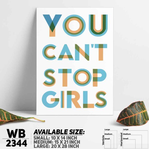 DDecorator You Can't Stop Girl - Motivational Wall Decoration And Home Decoration PVC Wall Board And Wall Canvas - WB2344