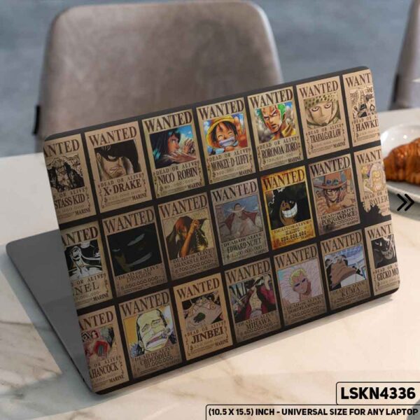 One Piece Manga Series Monkey D. Luffy Straw Hat  Matte Finished Removable Waterproof Laptop Sticker & Laptop Skin (Including FREE Accessories) - LSKN4336 - DDecorator
