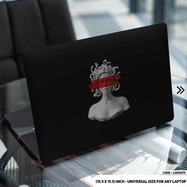 Justice Logo Matte Finished Removable Waterproof Laptop Sticker & Laptop Skin (Including FREE Accessories) - LSKN970 - DDecorator