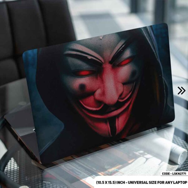 Anonymous Boy Matte Finished Removable Waterproof Laptop Sticker & Laptop Skin (Including FREE Accessories) - LSKN2771 - DDecorator