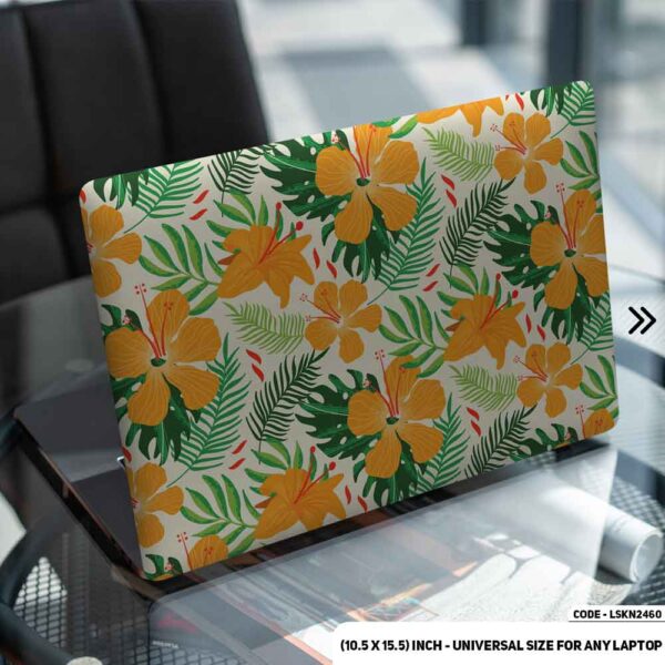 Flower Pattern Floral Design Matte Finished Removable Waterproof Laptop Sticker & Laptop Skin (Including FREE Accessories) - LSKN2460 - DDecorator