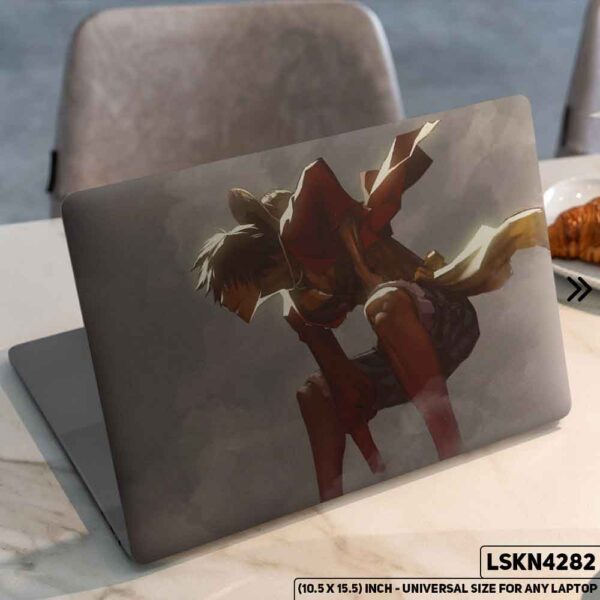One Piece Manga Series Monkey D. Luffy Straw Hat  Matte Finished Removable Waterproof Laptop Sticker & Laptop Skin (Including FREE Accessories) - LSKN4282 - DDecorator