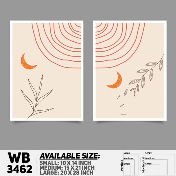 DDecorator Abstract ArtWork (Set of 2) Wall Decoration And Home Decoration PVC Wall Board And Wall Canvas - WB3462