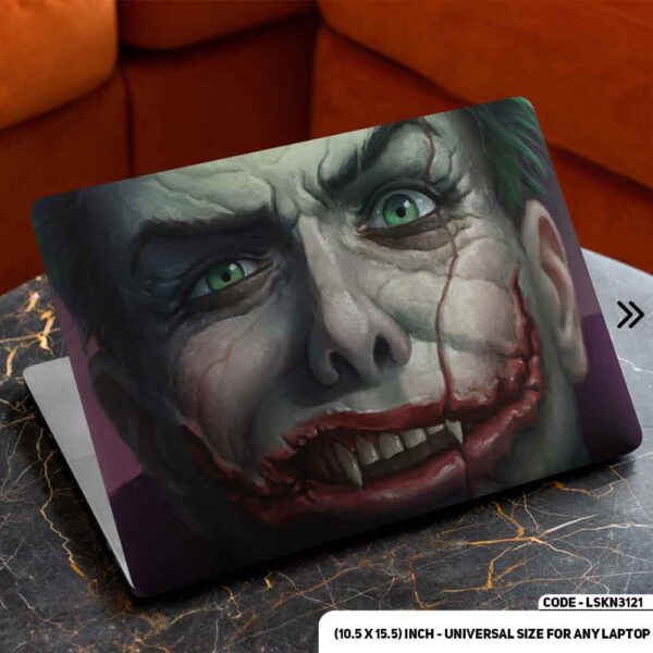 JOKER Face Matte Finished Removable Waterproof Laptop Sticker & Laptop Skin (Including FREE Accessories) - LSKN3121 - DDecorator