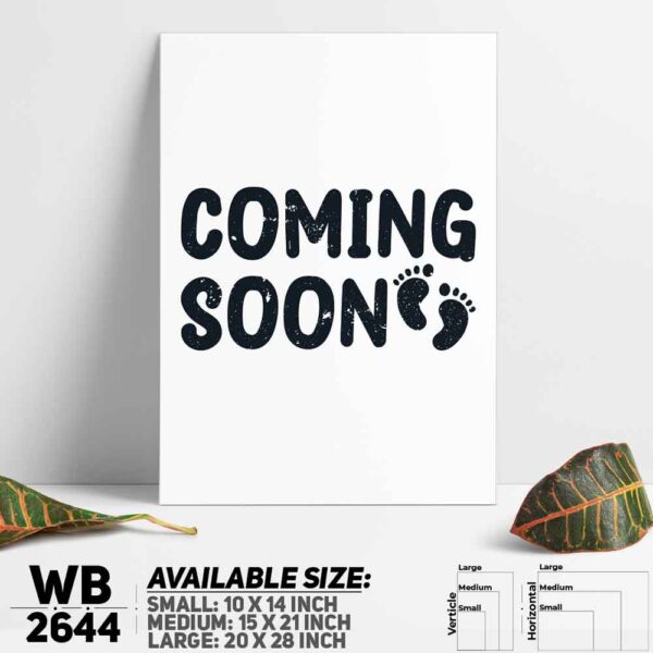 DDecorator Coming Soon Baby Coming - Motivational Wall Decoration And Home Decoration PVC Wall Board And Wall Canvas - WB2644