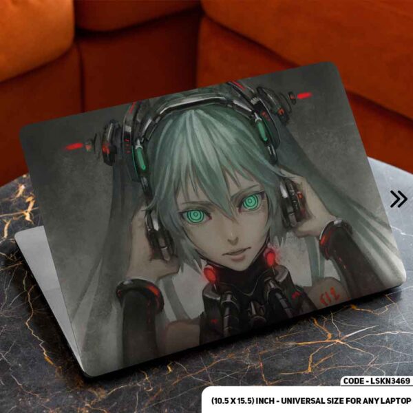 Digital Character Illustration Matte Finished Removable Waterproof Laptop Sticker & Laptop Skin (Including FREE Accessories) - LSKN3469 - DDecorator