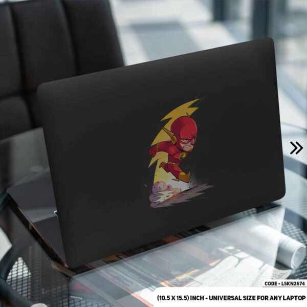 Flash Comic Character Matte Finished Removable Waterproof Laptop Sticker & Laptop Skin (Including FREE Accessories) - LSKN2674 - DDecorator