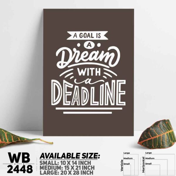 DDecorator Dream Big - Motivational Wall Decoration And Home Decoration PVC Wall Board And Wall Canvas - WB2448