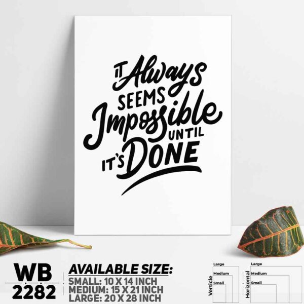 DDecorator Everything is Possible - Motivational Wall Decoration And Home Decoration PVC Wall Board And Wall Canvas - WB2282