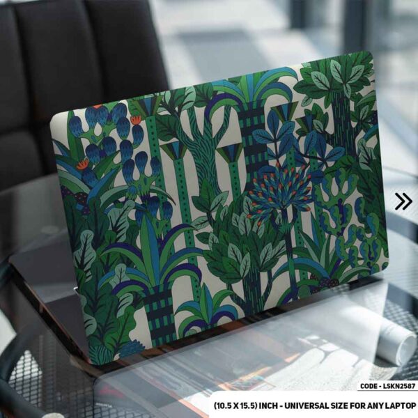 Luxury Brand Iconic Flora Design Pattern Matte Finished Removable Waterproof Laptop Sticker & Laptop Skin (Including FREE Accessories) - LSKN2587 - DDecorator