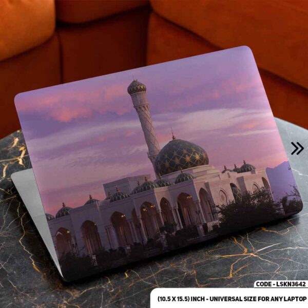 ISLAMIC Mosque Matte Finished Removable Waterproof Laptop Sticker & Laptop Skin (Including FREE Accessories) - LSKN3642 - DDecorator
