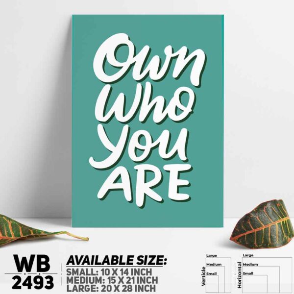 DDecorator Own Who You Are - Motivational Wall Decoration And Home Decoration PVC Wall Board And Wall Canvas - WB2493