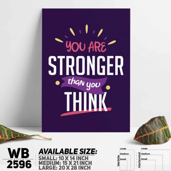 DDecorator You're Stronger Than You Think - Motivational Wall Decoration And Home Decoration PVC Wall Board And Wall Canvas - WB2596