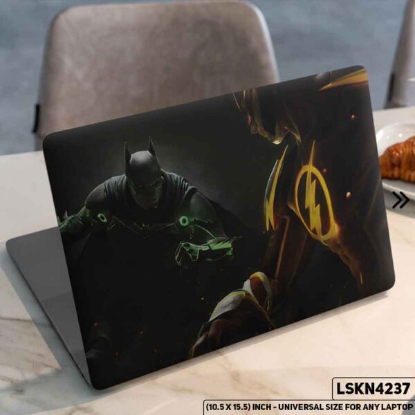 Batman & Flash DC Universe Matte Finished Removable Waterproof Laptop Sticker & Laptop Skin (Including FREE Accessories) - LSKN4237 - DDecorator