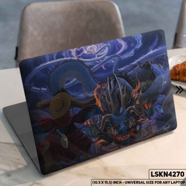 One Piece Manga Series Monkey D. Luffy Straw Hat  Matte Finished Removable Waterproof Laptop Sticker & Laptop Skin (Including FREE Accessories) - LSKN4270 - DDecorator