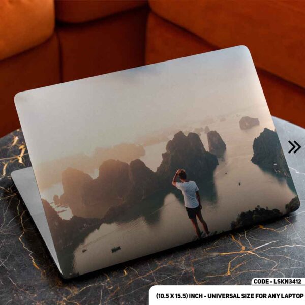 Boy Standing Alone Matte Finished Removable Waterproof Laptop Sticker & Laptop Skin (Including FREE Accessories) - LSKN3412 - DDecorator