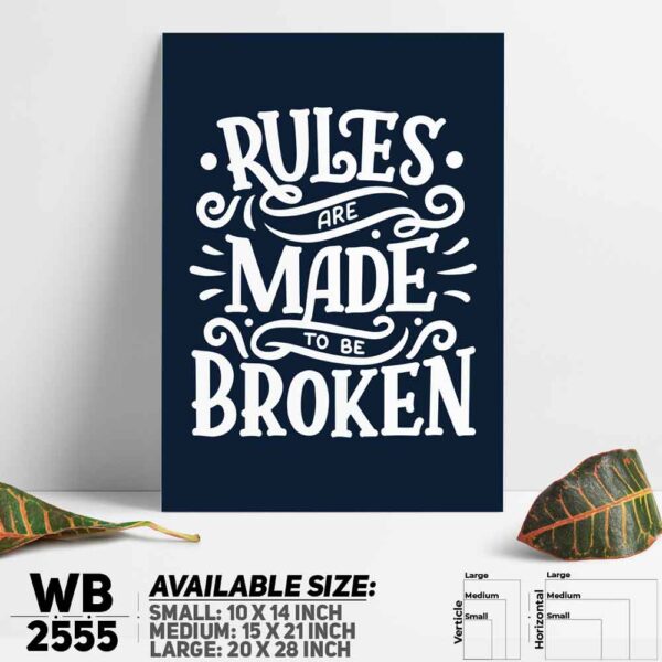 DDecorator Make The Rules - Motivational Wall Decoration And Home Decoration PVC Wall Board And Wall Canvas - WB2555
