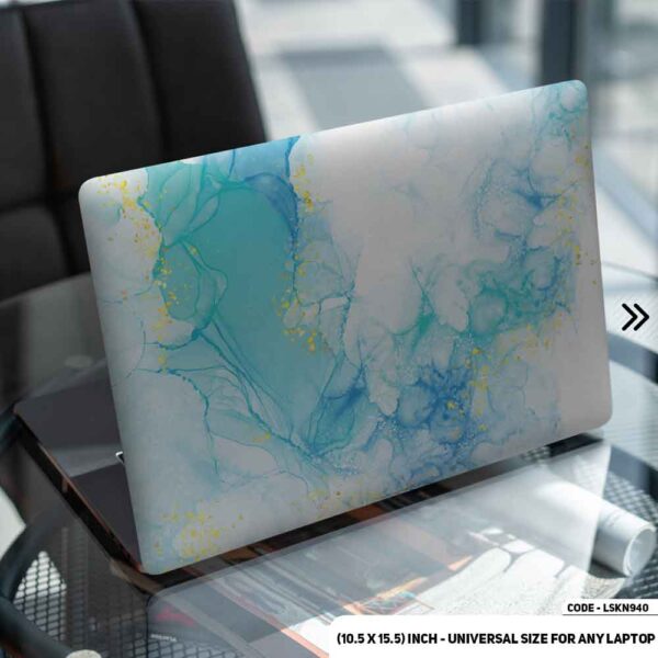 Blue Marble Texture Matte Finished Removable Waterproof Laptop Sticker & Laptop Skin (Including FREE Accessories) - LSKN940 - DDecorator
