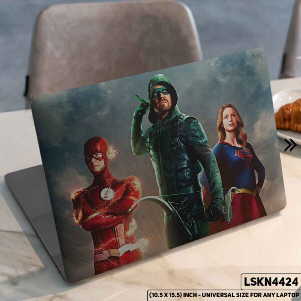 Flash Justice League Matte Finished Removable Waterproof Laptop Sticker & Laptop Skin (Including FREE Accessories) - LSKN4424 - DDecorator