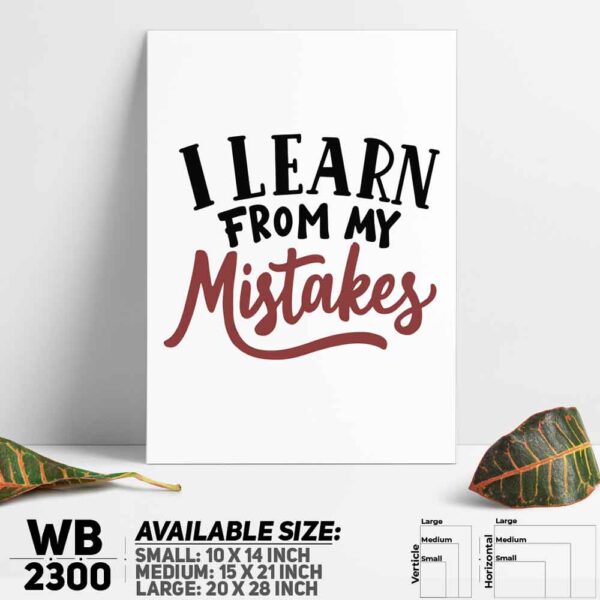 DDecorator Learn From Your Mistakes - Motivational Wall Decoration And Home Decoration PVC Wall Board And Wall Canvas - WB2300
