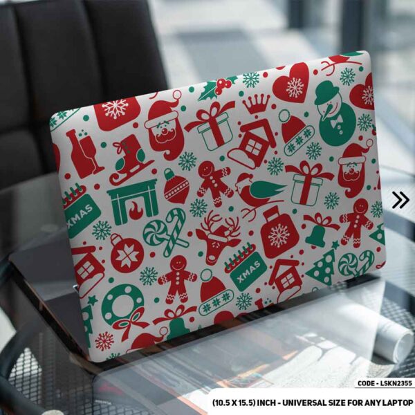 Crismas Gift Pattern Gift Design Matte Finished Removable Waterproof Laptop Sticker & Laptop Skin (Including FREE Accessories) - LSKN2355 - DDecorator