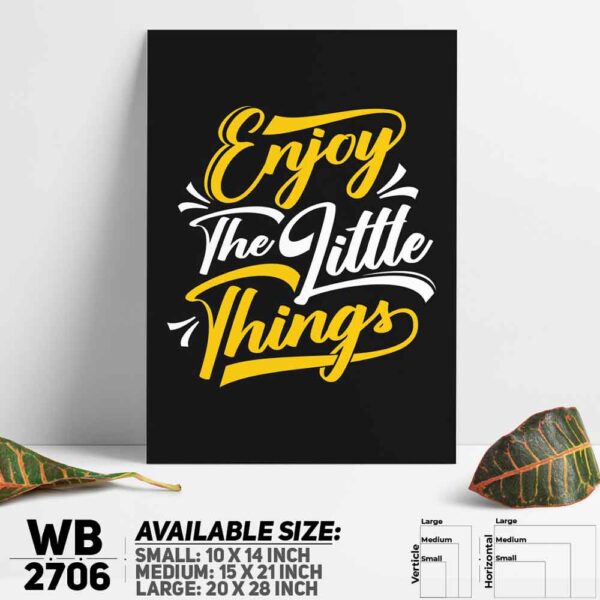 DDecorator Enjoy Little Things - Motivational Wall Decoration And Home Decoration PVC Wall Board And Wall Canvas - WB2706