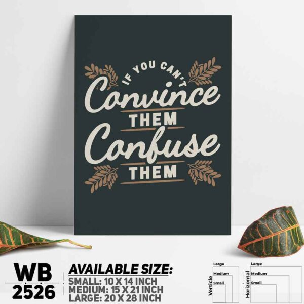 DDecorator Confuse Them With Hard Work - Motivational Wall Decoration And Home Decoration PVC Wall Board And Wall Canvas - WB2526
