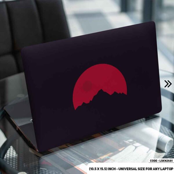 Horizon with Sun Illustration Matte Finished Removable Waterproof Laptop Sticker & Laptop Skin (Including FREE Accessories) - LSKN2680 - DDecorator