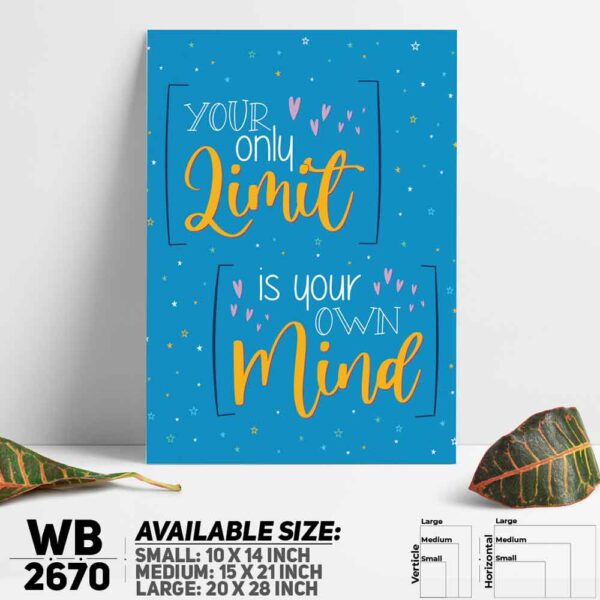 DDecorator Don't Limit Your Mind - Motivational Wall Decoration And Home Decoration PVC Wall Board And Wall Canvas - WB2670
