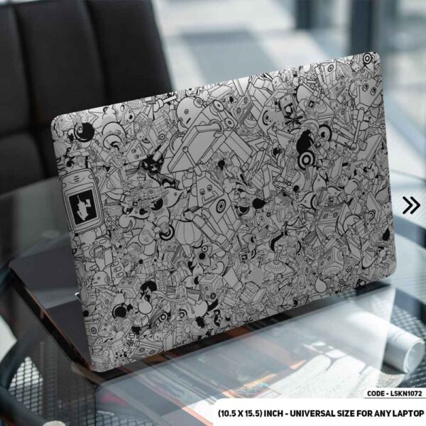 Sticker Bombing B/W Matte Finished Removable Waterproof Laptop Sticker & Laptop Skin (Including FREE Accessories) - LSKN1072 - DDecorator