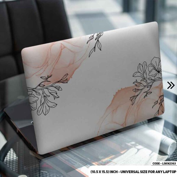 Flower Pattern Floral Design Matte Finished Removable Waterproof Laptop Sticker & Laptop Skin (Including FREE Accessories) - LSKN2363 - DDecorator