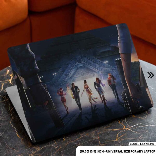 Digital Character Matte Finished Removable Waterproof Laptop Sticker & Laptop Skin (Including FREE Accessories) - LSKN3316 - DDecorator