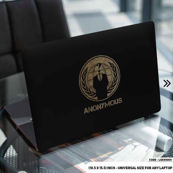 Anonymous Logo Matte Finished Removable Waterproof Laptop Sticker & Laptop Skin (Including FREE Accessories) - LSKN1009 - DDecorator