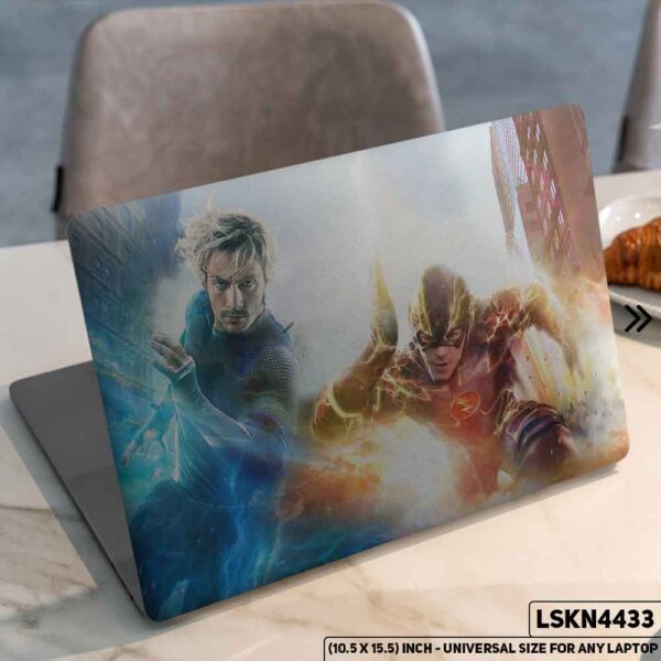 Flash Justice League Matte Finished Removable Waterproof Laptop Sticker & Laptop Skin (Including FREE Accessories) - LSKN4433 - DDecorator