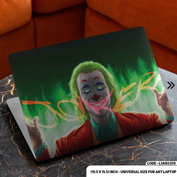 Joker Digital Illustration Matte Finished Removable Waterproof Laptop Sticker & Laptop Skin (Including FREE Accessories) - LSKN3259 - DDecorator